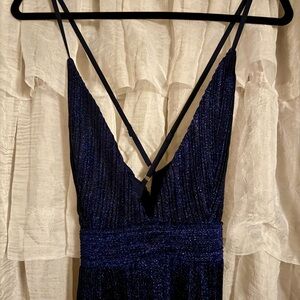 Elegant Navy Blue Evening Dress